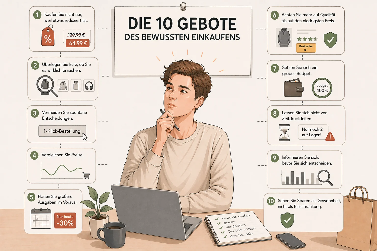 Die 10 Gebote für alle, die bewusster einkaufen wollen